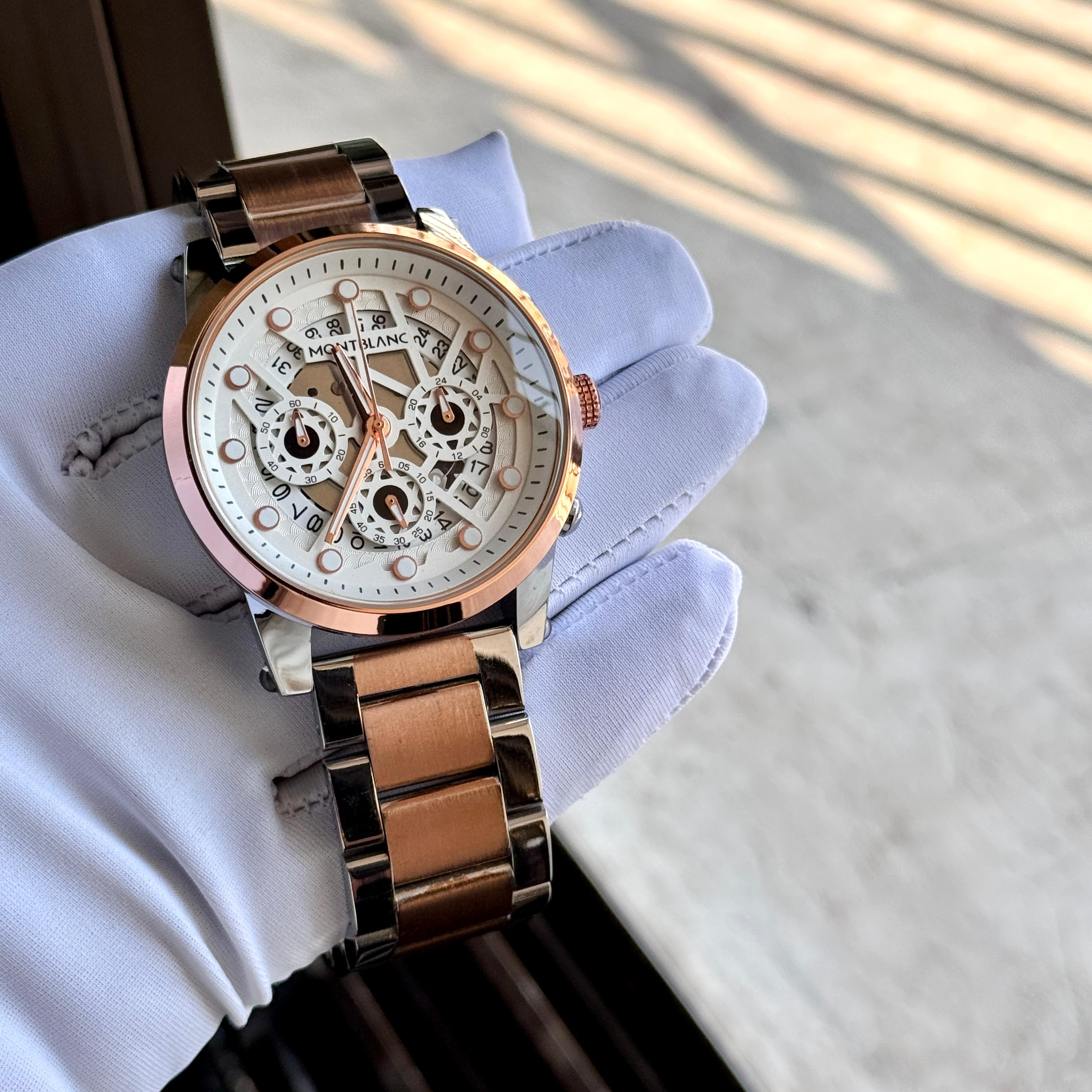 The Montblanc steel Chronograph Collection